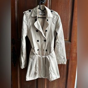 Beige trench coat